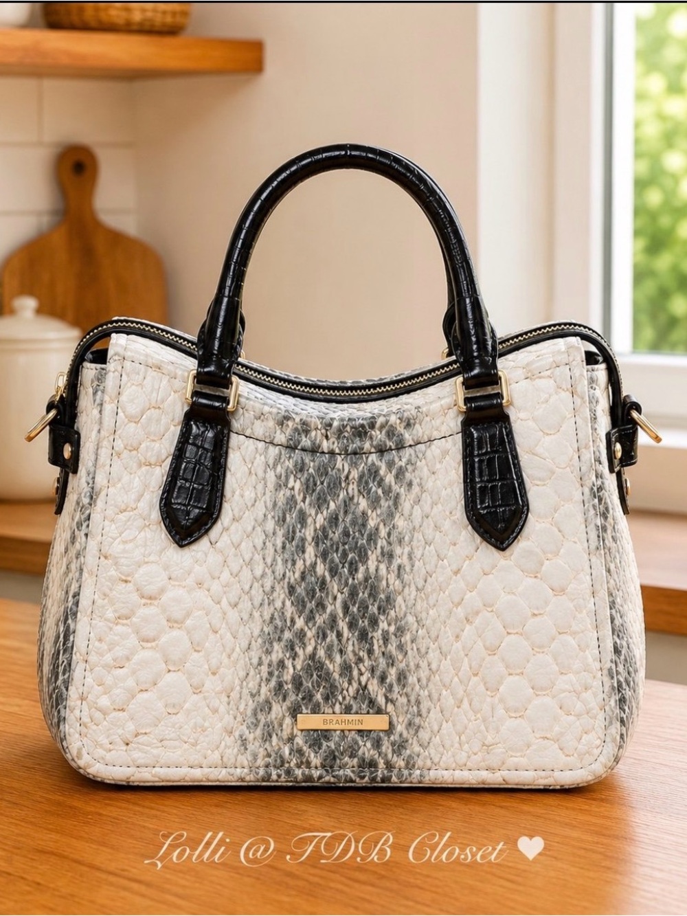 Brahmin Micaela Leather Croc Embossed  MSRP $385 NWOT